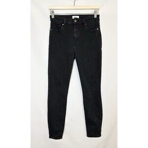 Pistola Black Skinny Mid Rise Jeans Denim Grunge Goth Stretch Women's‎ 28